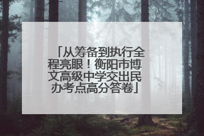 从筹备到执行全程亮眼！衡阳市博文高级中学交出民办考点高分答卷