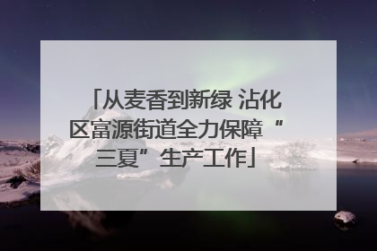 从麦香到新绿 沾化区富源街道全力保障“三夏”生产工作