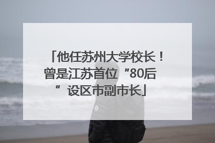 他任苏州大学校长！曾是江苏首位“80后”设区市副市长