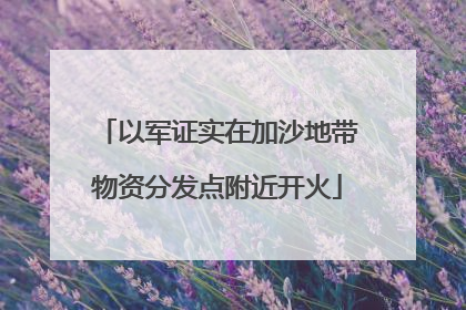 以军证实在加沙地带物资分发点附近开火