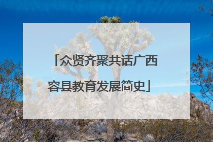 众贤齐聚共话广西容县教育发展简史