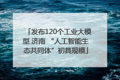 发布120个工业大模型 济南 “人工智能生态共同体”初具规模