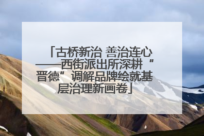 古桥新治 善治连心——西街派出所深耕“晋德”调解品牌绘就基层治理新画卷