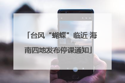 台风“蝴蝶”临近 海南四地发布停课通知