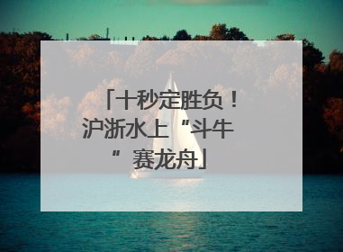 十秒定胜负！沪浙水上“斗牛”赛龙舟