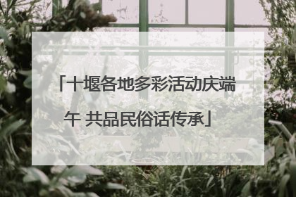 十堰各地多彩活动庆端午 共品民俗话传承