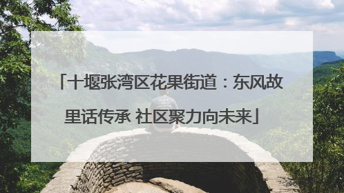 十堰张湾区花果街道：东风故里话传承 社区聚力向未来