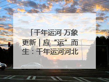 千年运河 万象更新｜应“运”而生：千年运河河北沧州段展新颜