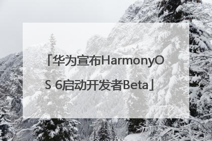 华为宣布HarmonyOS 6启动开发者Beta