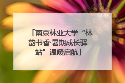 南京林业大学“林韵书香·暑期成长驿站”温暖启航