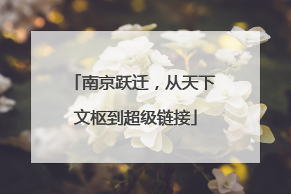 南京跃迁，从天下文枢到超级链接