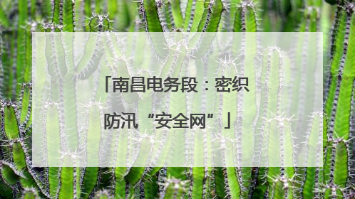 南昌电务段：密织防汛“安全网”