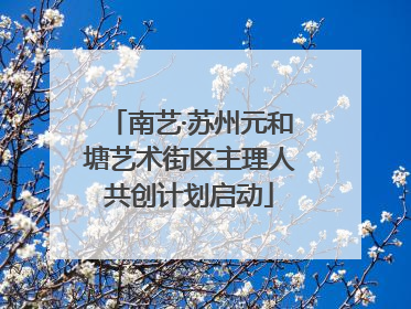 南艺·苏州元和塘艺术街区主理人共创计划启动
