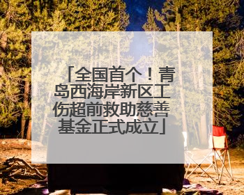 全国首个！青岛西海岸新区工伤超前救助慈善基金正式成立