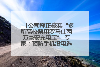 公司称正核实“多所高校禁用罗马仕两万毫安充电宝” 专家：预防手机没电选中等体积产品即可