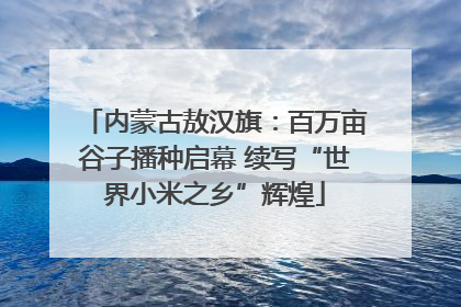 内蒙古敖汉旗：百万亩谷子播种启幕 续写“世界小米之乡”辉煌