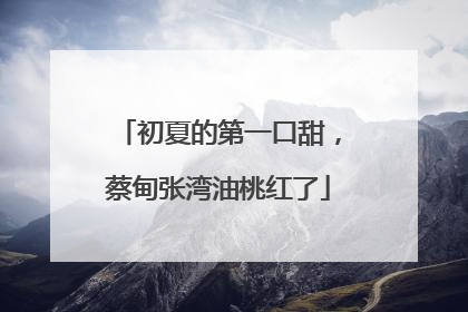 初夏的第一口甜，蔡甸张湾油桃红了