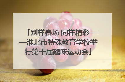 别样赛场 同样精彩——淮北市特殊教育学校举行第十届趣味运动会