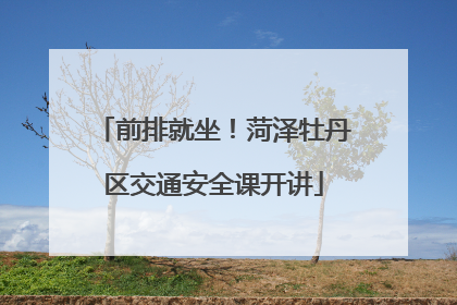 前排就坐！菏泽牡丹区交通安全课开讲