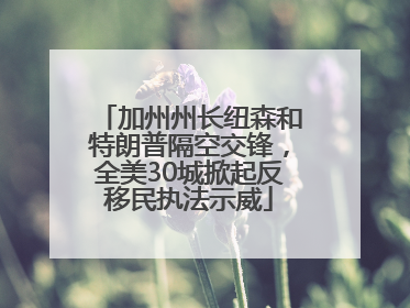 加州州长纽森和特朗普隔空交锋，全美30城掀起反移民执法示威