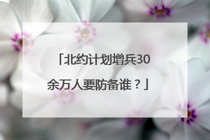 北约计划增兵30余万人要防备谁？