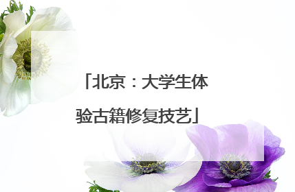 北京：大学生体验古籍修复技艺