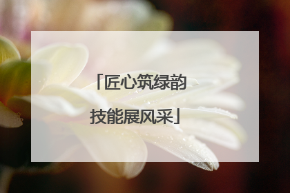 匠心筑绿韵 技能展风采
