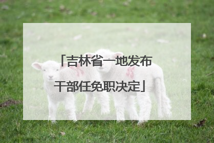 吉林省一地发布干部任免职决定