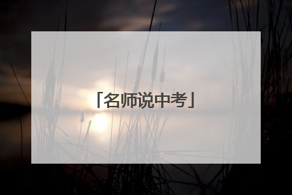 名师说中考