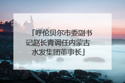呼伦贝尔市委副书记赵长青调任内蒙古水发集团董事长