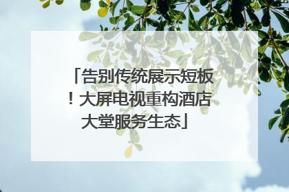 告别传统展示短板！大屏电视重构酒店大堂服务生态