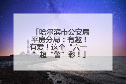 哈尔滨市公安局平房分局：有趣！有爱！这个“六一”超“警”彩！