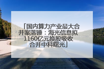 国内算力产业最大合并案落锤：海光信息拟1160亿元换股吸收合并中科曙光