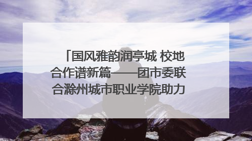 国风雅韵润亭城 校地合作谱新篇——团市委联合滁州城市职业学院助力传统文化“破圈”绽放