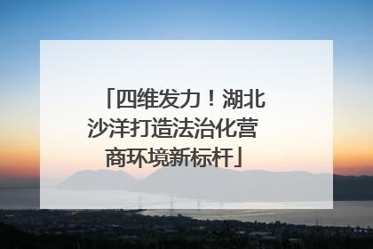 四维发力！湖北沙洋打造法治化营商环境新标杆