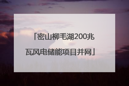密山柳毛湖200兆瓦风电储能项目并网