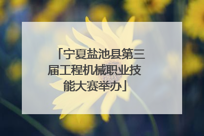 宁夏盐池县第三届工程机械职业技能大赛举办