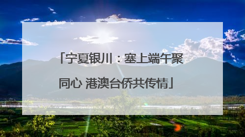 宁夏银川：塞上端午聚同心 港澳台侨共传情