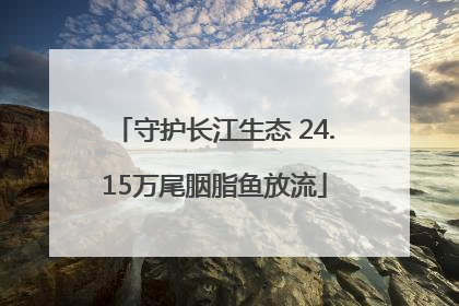 守护长江生态 24.15万尾胭脂鱼放流