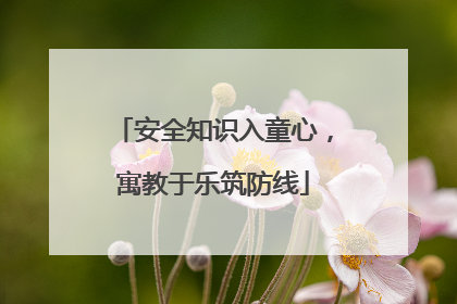 安全知识入童心，寓教于乐筑防线