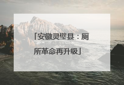 安徽灵璧县：厕所革命再升级