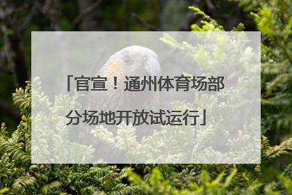 官宣！通州体育场部分场地开放试运行