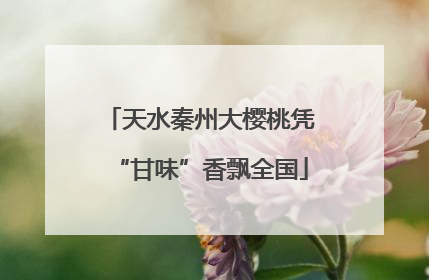 天水秦州大樱桃凭“甘味”香飘全国