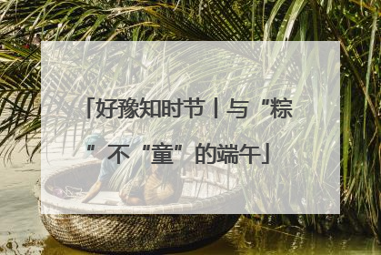 好豫知时节丨与“粽”不“童”的端午