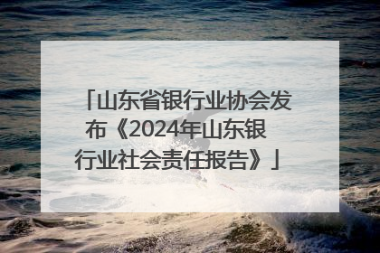 山东省银行业协会发布《2024年山东银行业社会责任报告》
