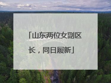 山东两位女副区长，同日履新