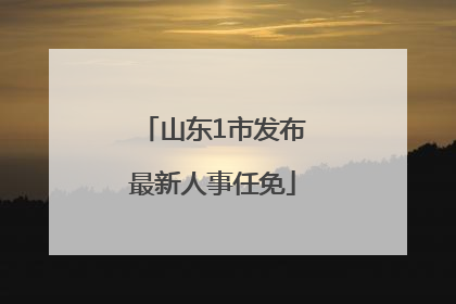 山东1市发布最新人事任免