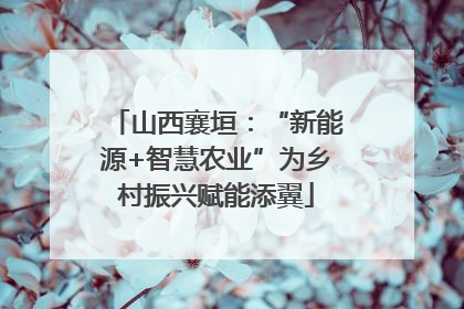山西襄垣：“新能源+智慧农业”为乡村振兴赋能添翼