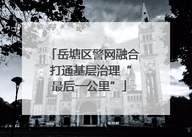 岳塘区警网融合 打通基层治理“最后一公里”