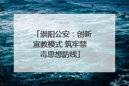崇阳公安：创新宣教模式 筑牢禁毒思想防线